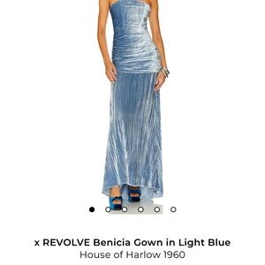 House of Harlow 1960 Light Blue Strapless Dress